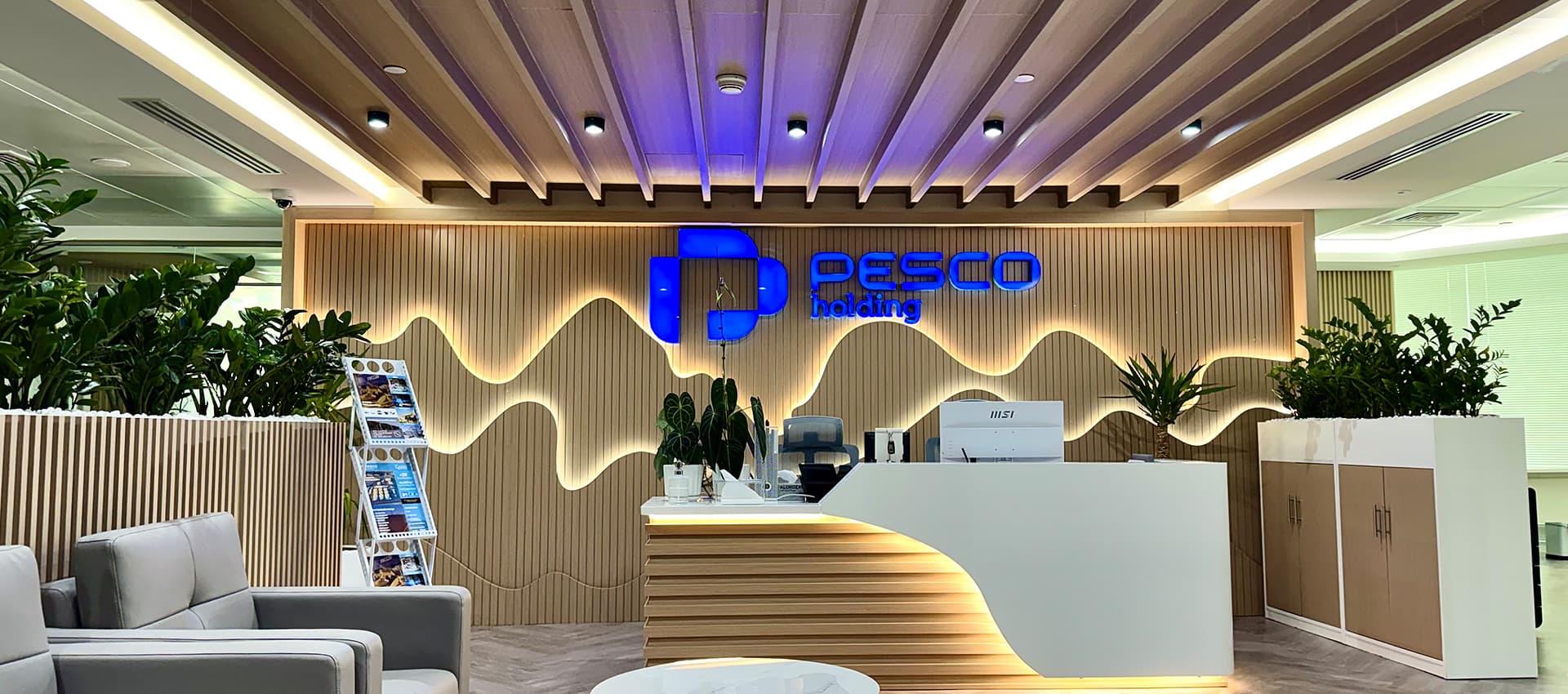 The PESCO Holding reception and lounge